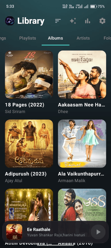 Search & Albums